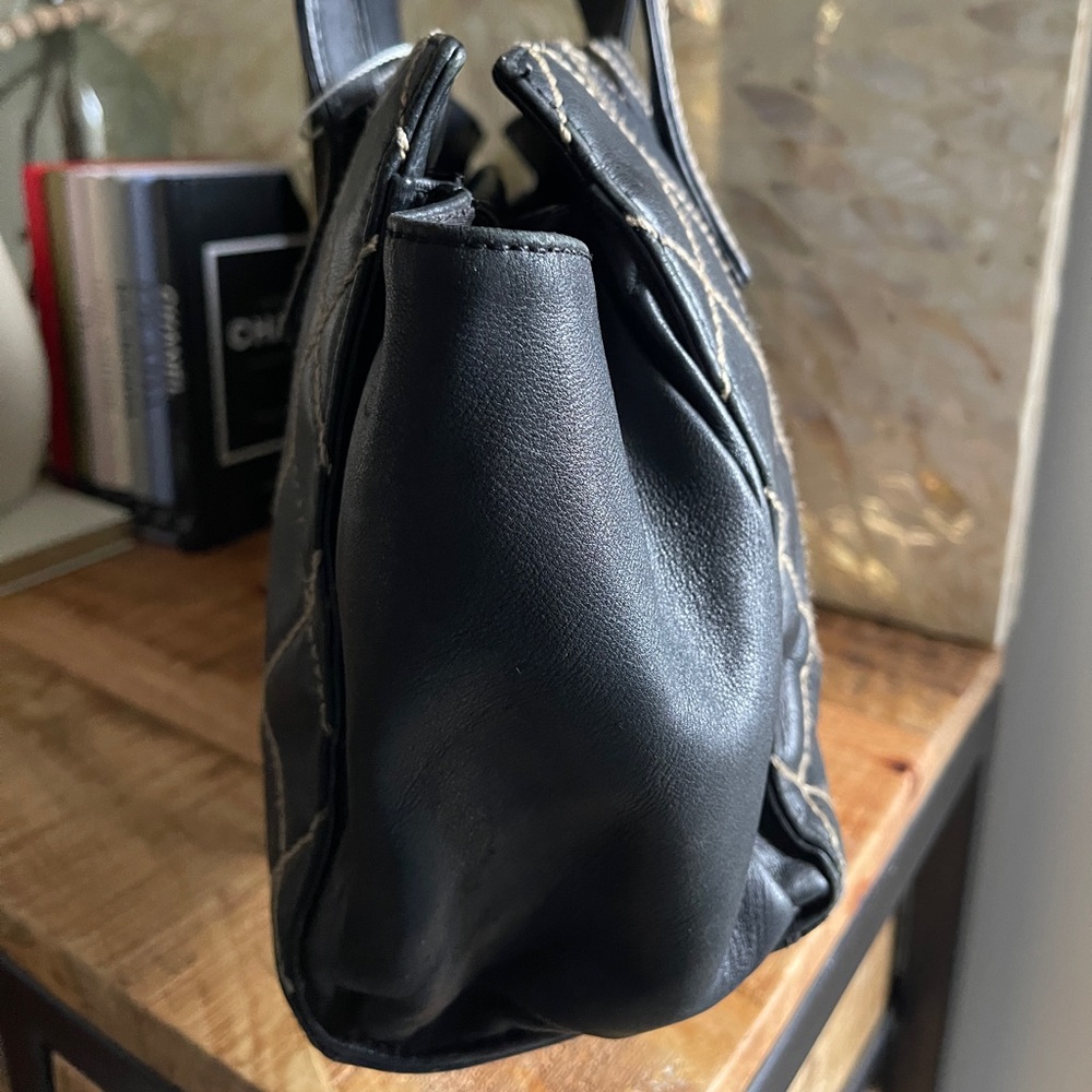 CHANEL Wild Stitch Calfskin Leather Tote Bag Handbag - Picture 3 of 12